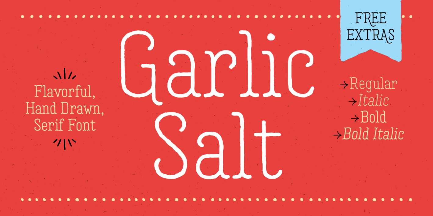Beispiel einer Garlic Salt-Schriftart #1