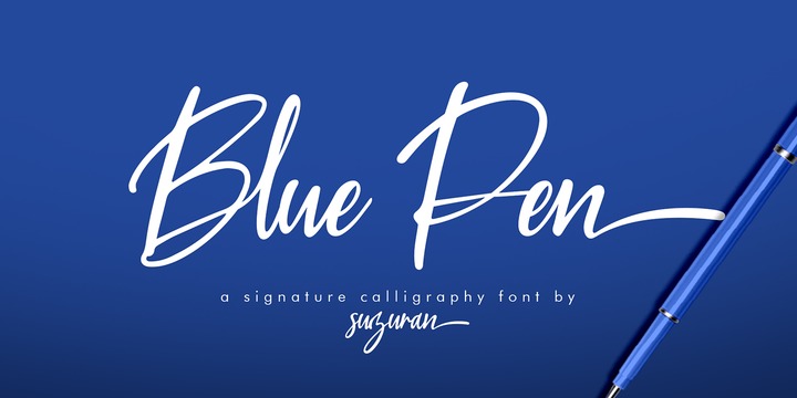 Beispiel einer Blue Pen-Schriftart #1