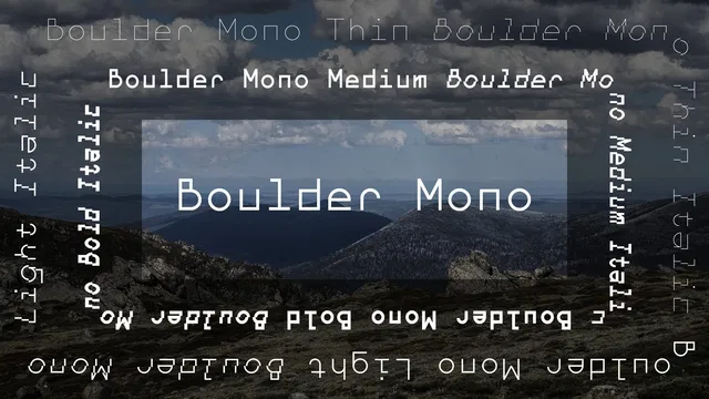 Beispiel einer Boulder Mono-Schriftart #1