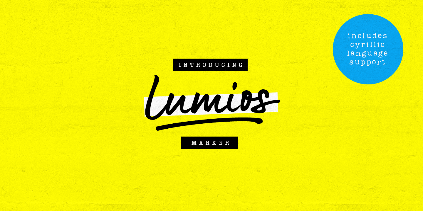 Beispiel einer Lumios Marker-Schriftart #1
