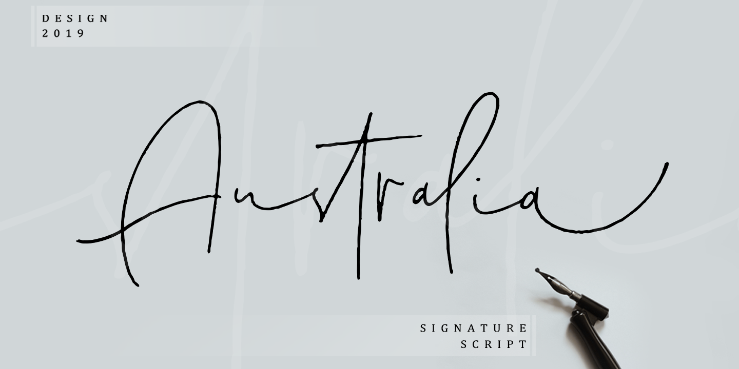 Beispiel einer Australia-Schriftart #1