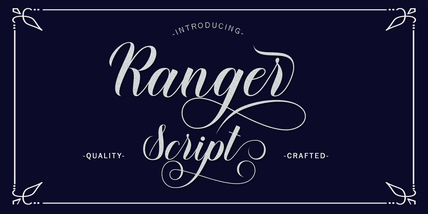 Beispiel einer Ranger Script-Schriftart #1