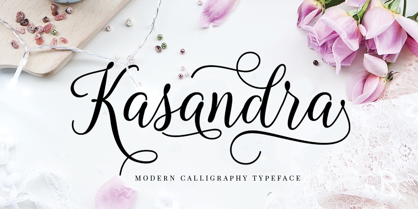 Beispiel einer Kasandra Script-Schriftart #1
