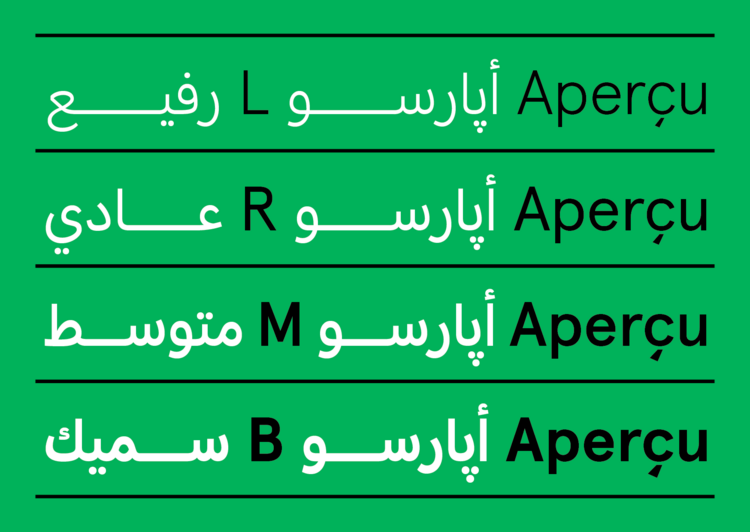 Beispiel einer Apercu Arabic Pro-Schriftart #1