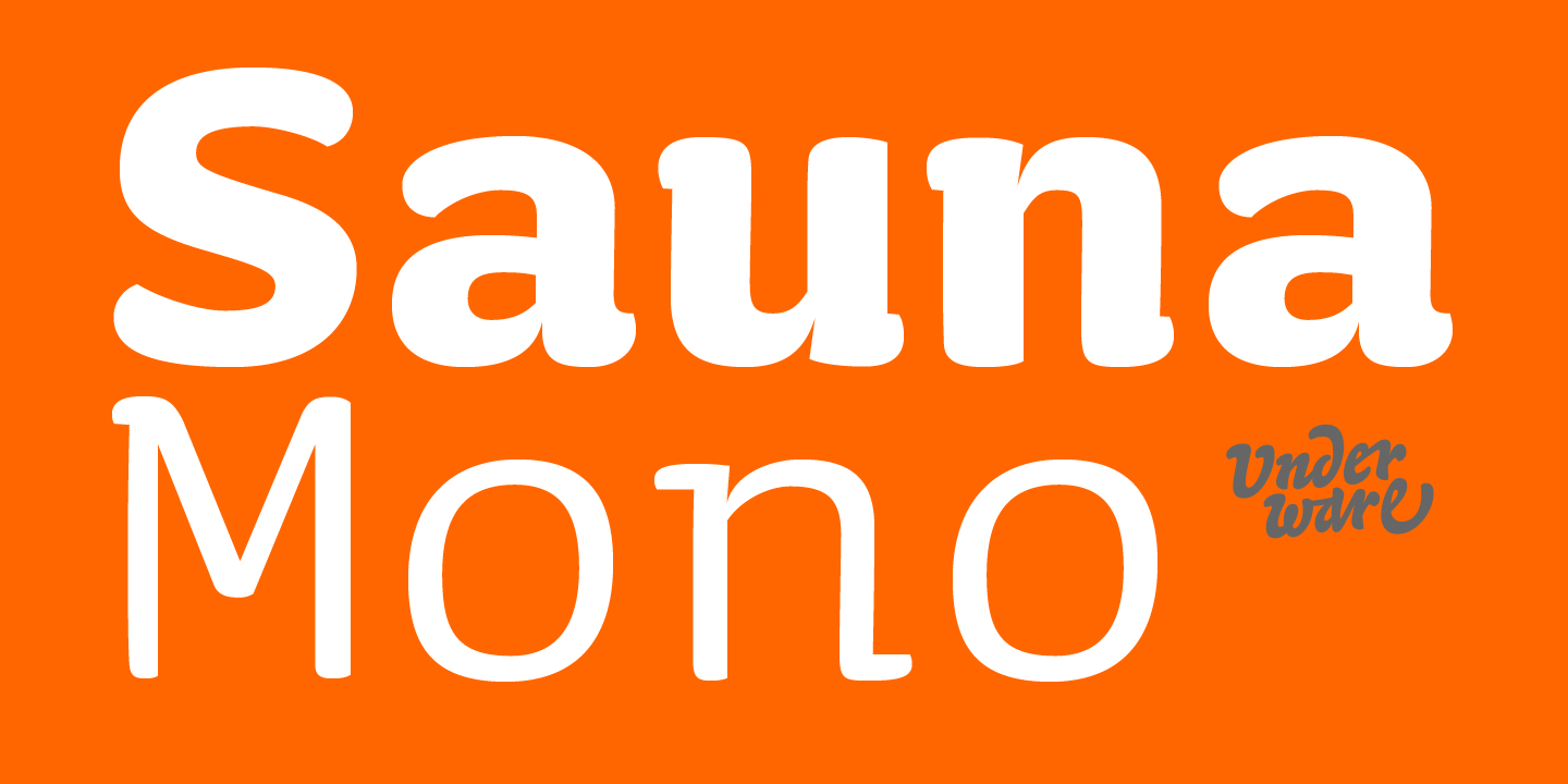 Beispiel einer Sauna Mono Pro-Schriftart #1