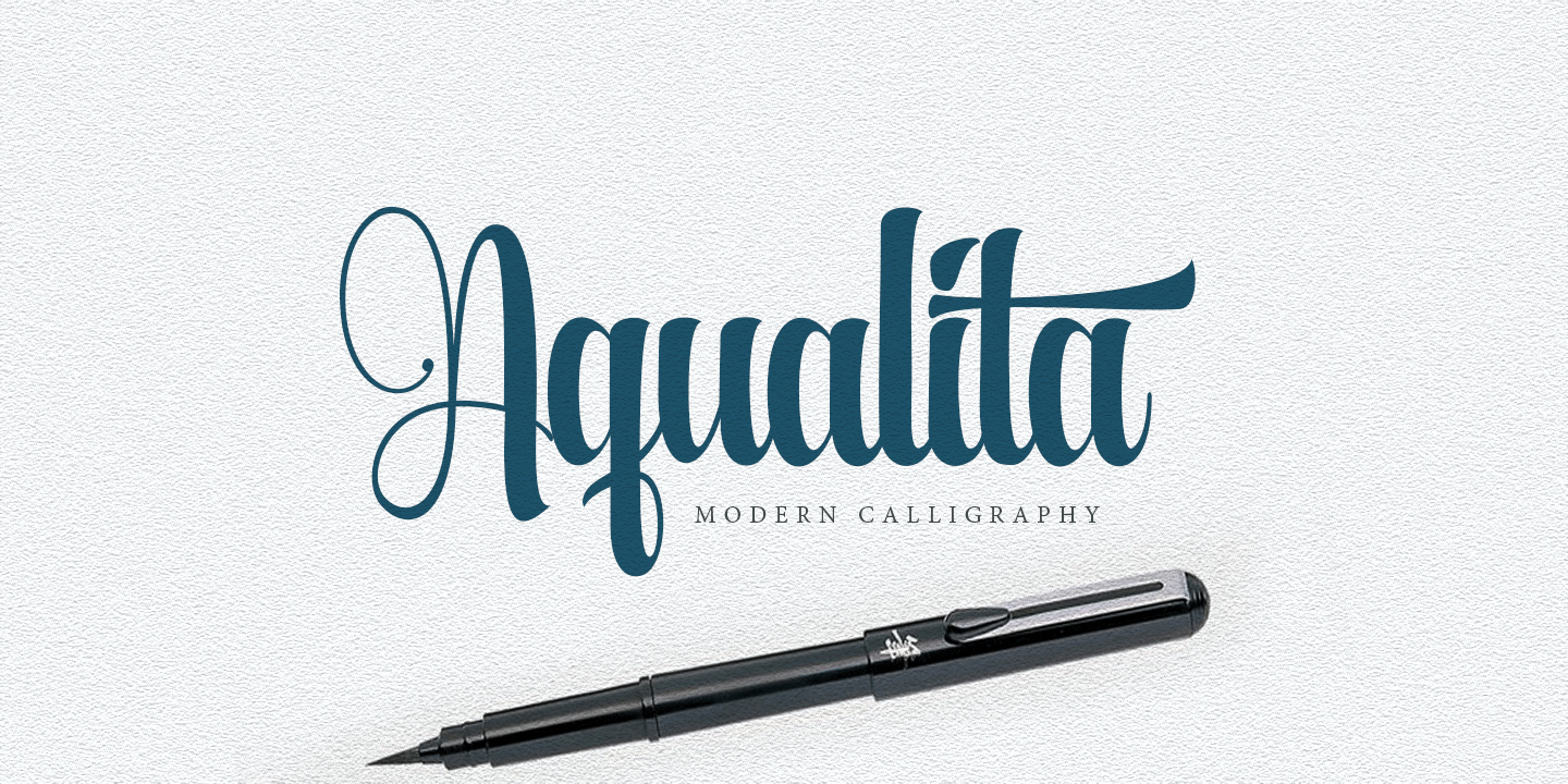 Beispiel einer Aqualita-Schriftart #1