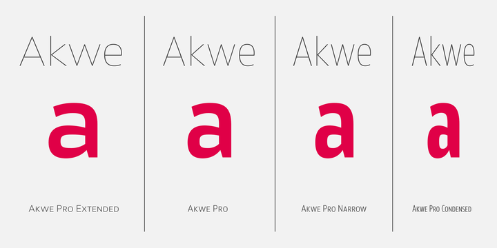 Beispiel einer Akwe Pro Nar-Schriftart #1