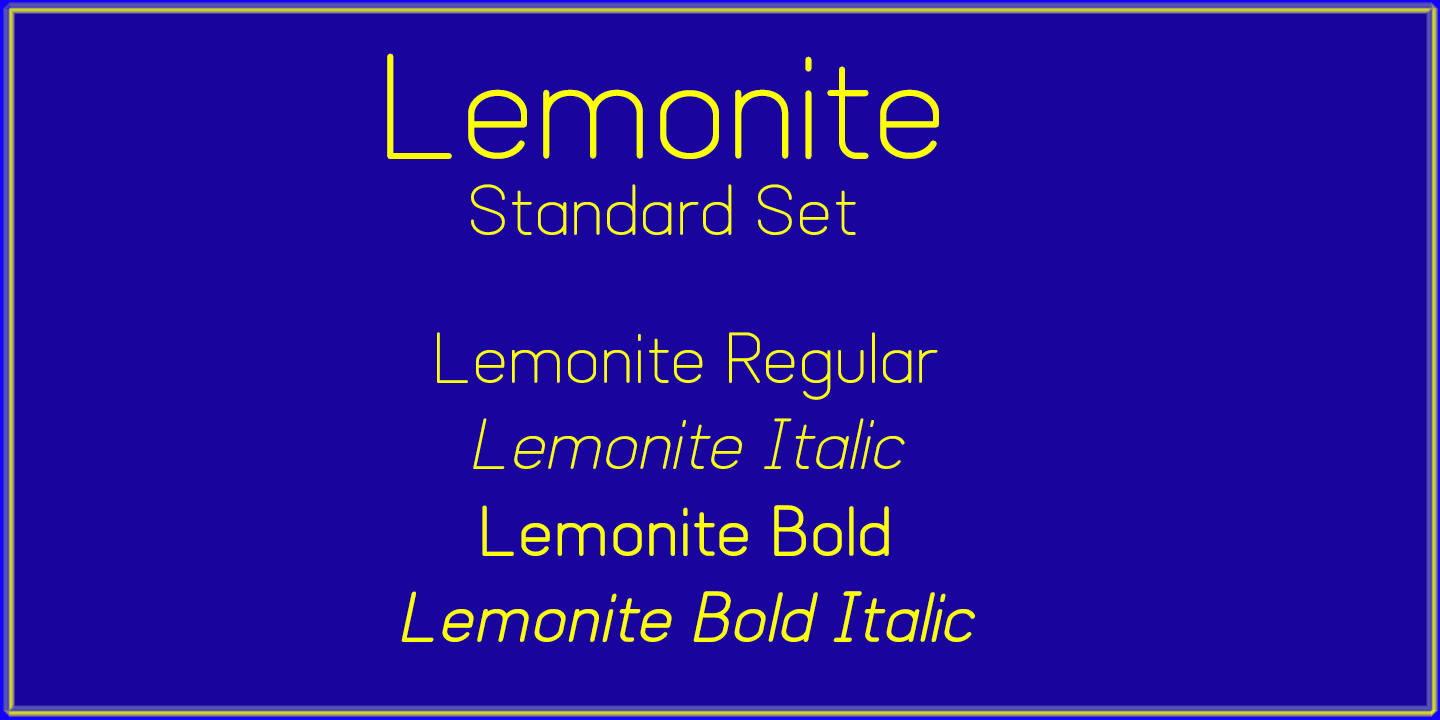 Beispiel einer Lemonite-Schriftart #1