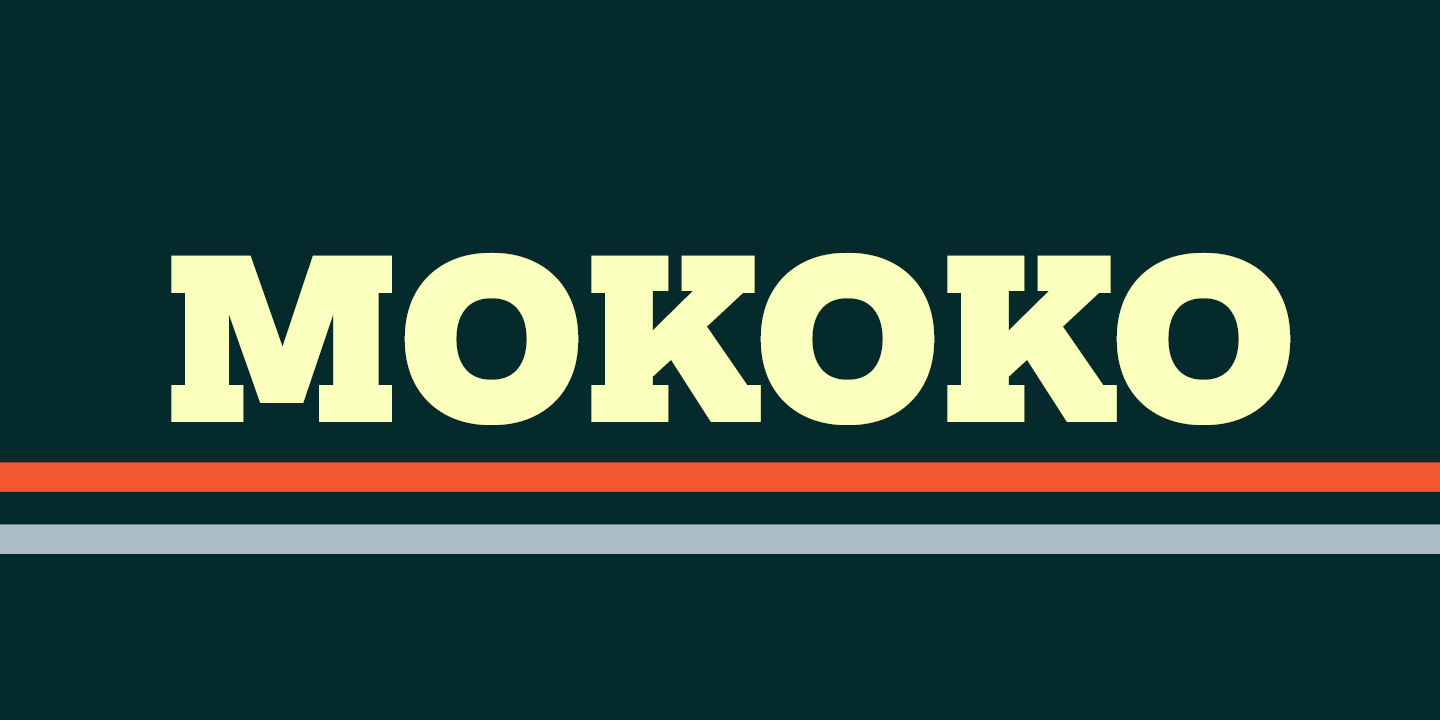 Beispiel einer Mokoko-Schriftart #1