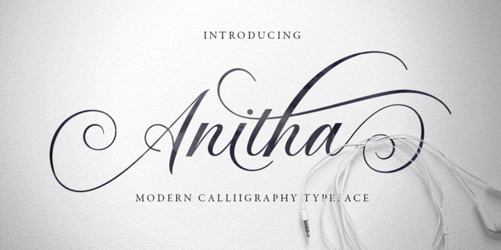 Beispiel einer Anitha-Schriftart #1