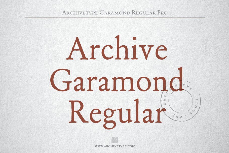 Beispiel einer Archive Garamond-Schriftart #1