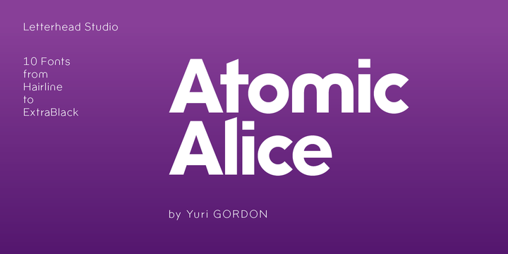 Beispiel einer Atomic Alice-Schriftart #1