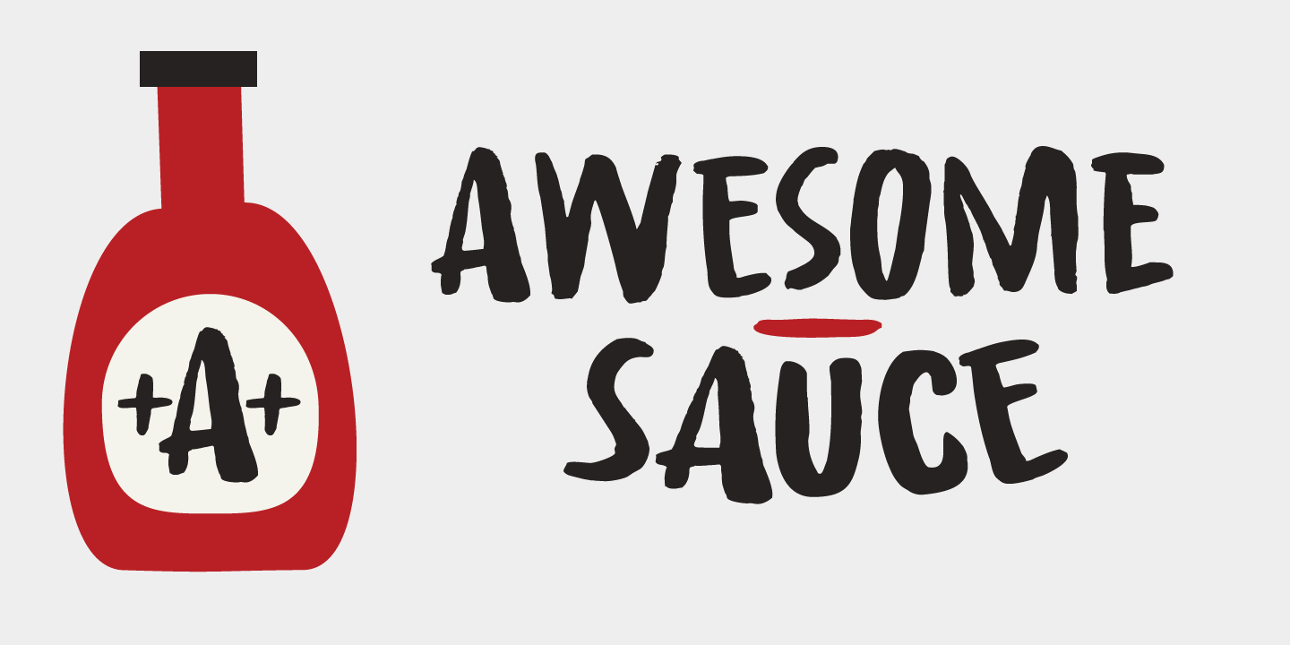 Beispiel einer Awesome Sauce-Schriftart #1