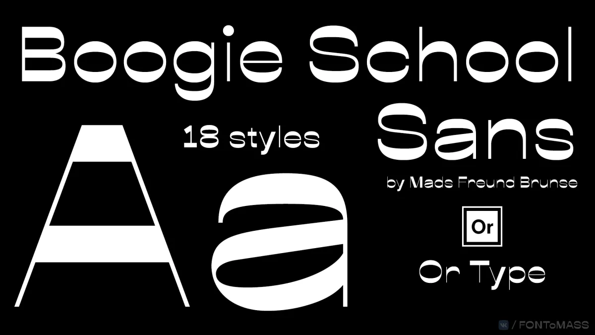 Beispiel einer Boogie School Sans-Schriftart #1
