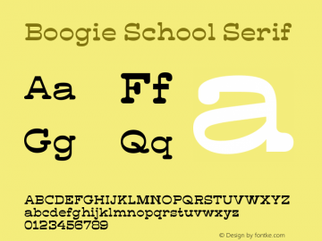 Beispiel einer Boogie School Serif-Schriftart #1