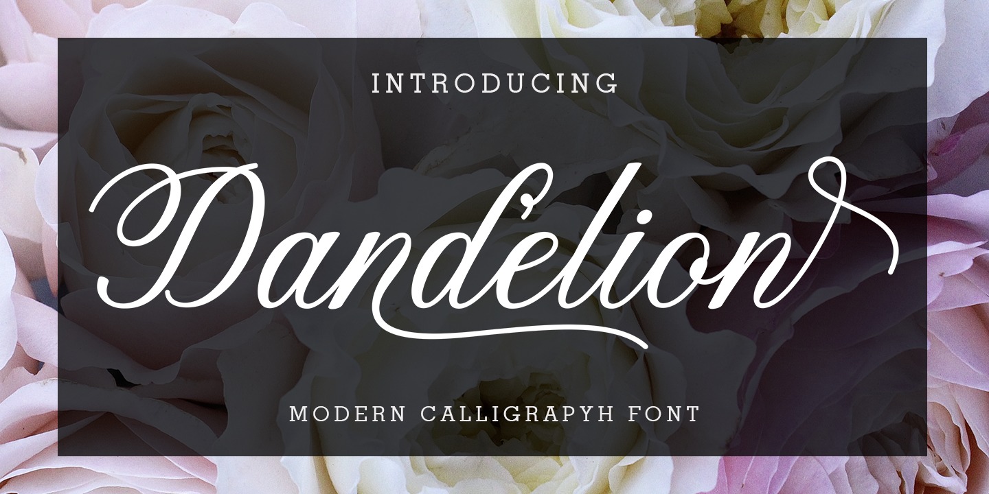 Beispiel einer Dandelion Script-Schriftart #1