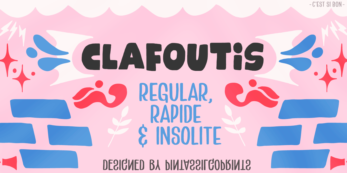 Beispiel einer Clafoutis-Schriftart #1