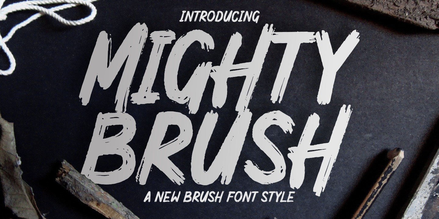 Beispiel einer Mighty Brush-Schriftart #1