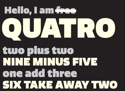 Schriftart Quatro