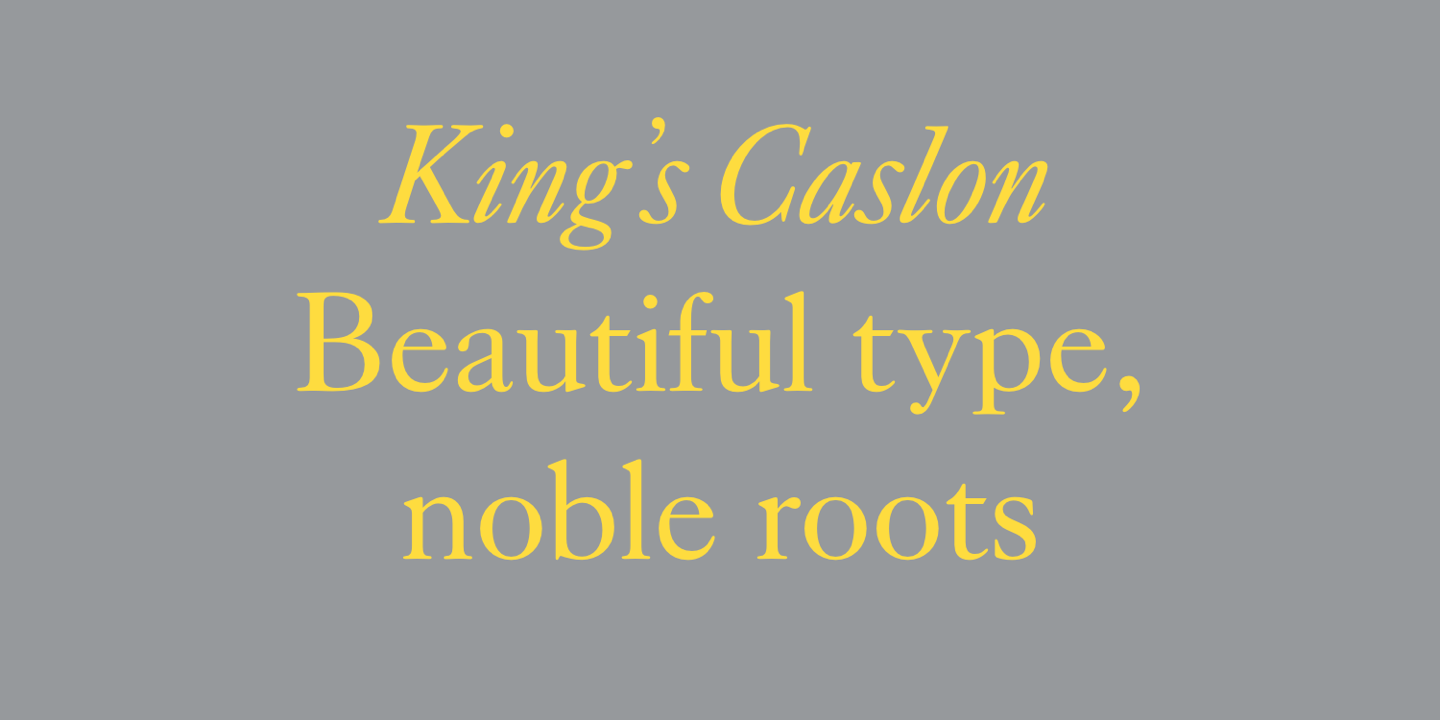 Beispiel einer Kings Caslon-Schriftart #1