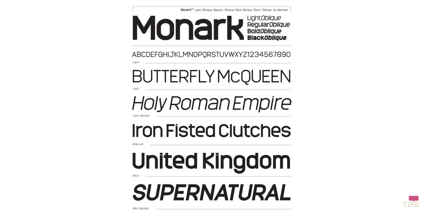 Beispiel einer Monark-Schriftart #1