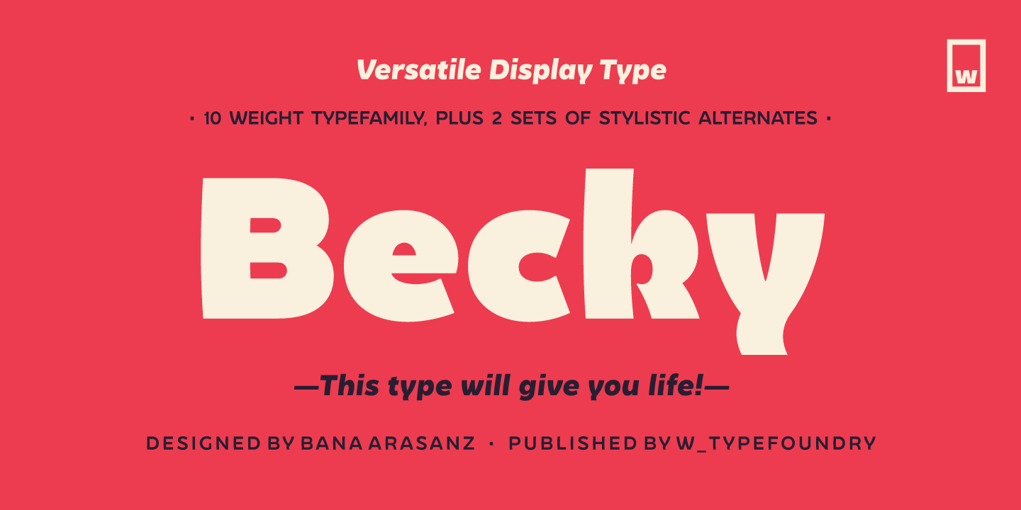 Beispiel einer Becky-Schriftart #1