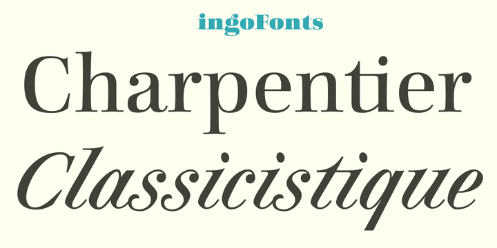 Beispiel einer Charpentier Classicistique Pro-Schriftart #1