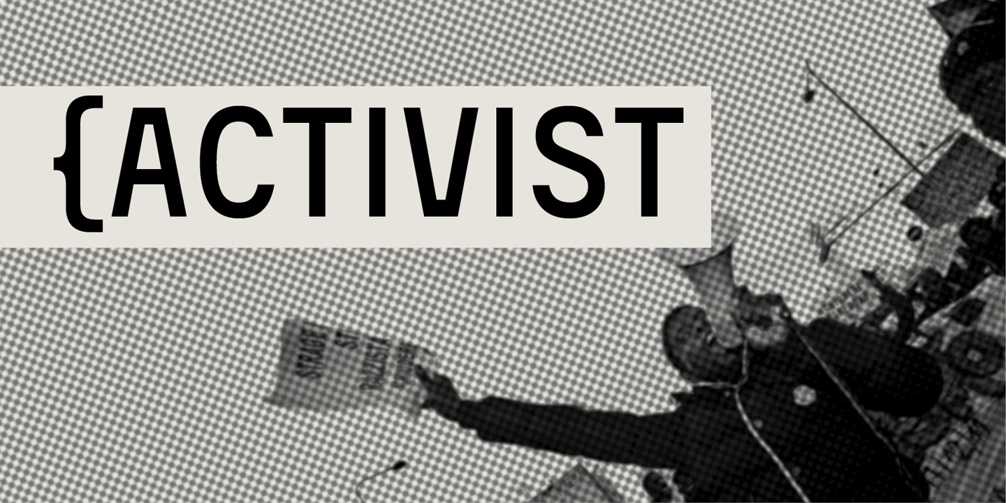 Beispiel einer Activist-Schriftart #1