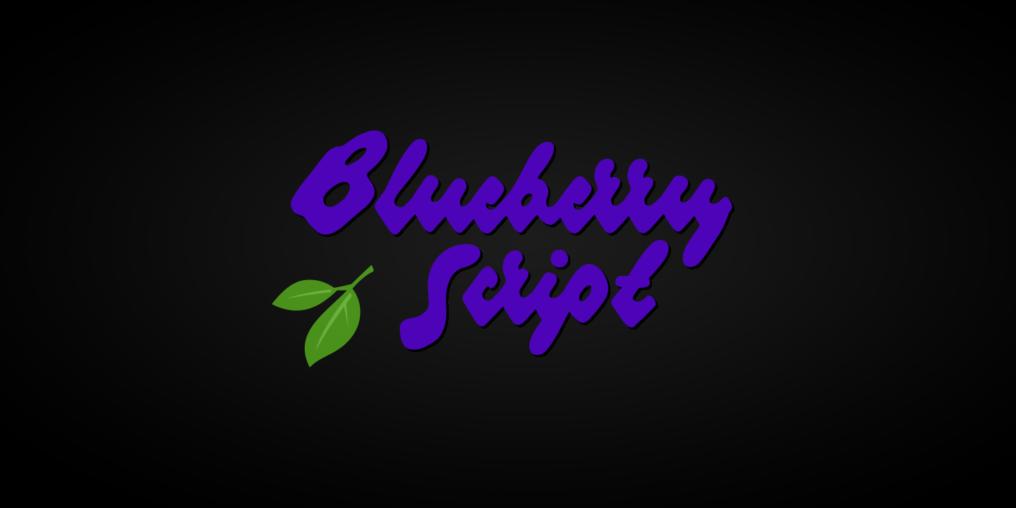 Beispiel einer Blueberry Script-Schriftart #1