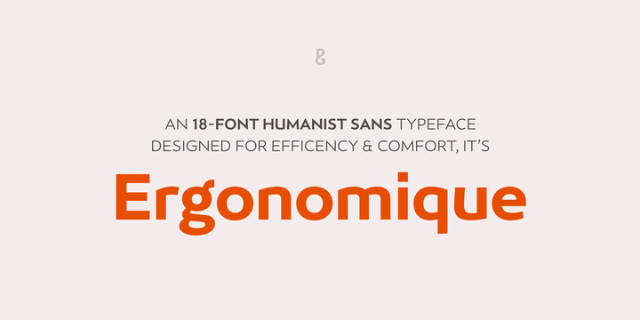 Schriftart Ergonomique