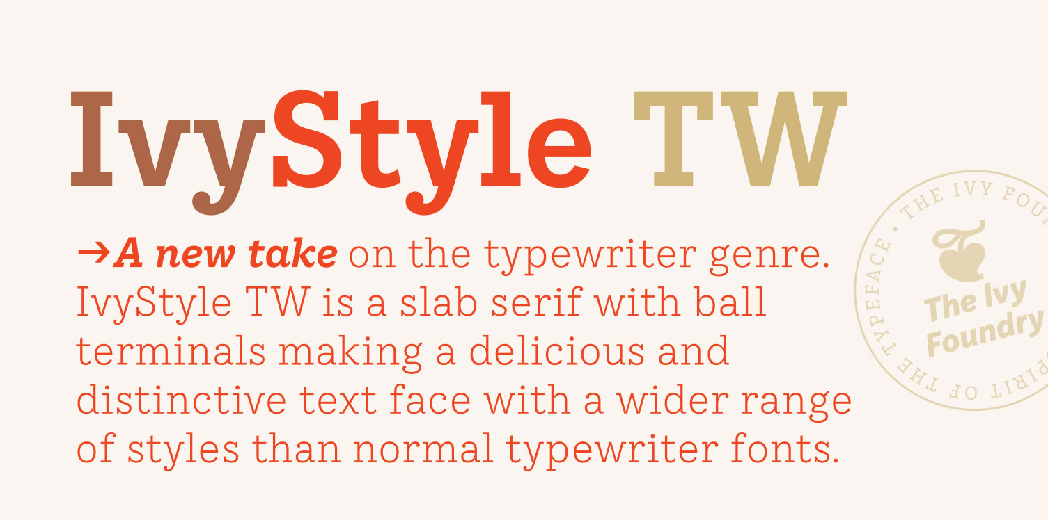 Beispiel einer Ivy Style TW-Schriftart #1