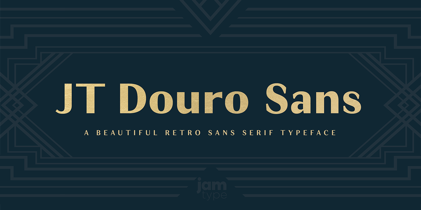 Beispiel einer JT Douro-Sans-Schriftart #1