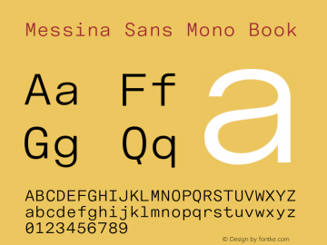 Beispiel einer Messina Sans Mono-Schriftart #1