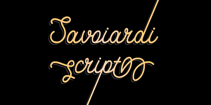 Beispiel einer Savoiardi-Schriftart #1