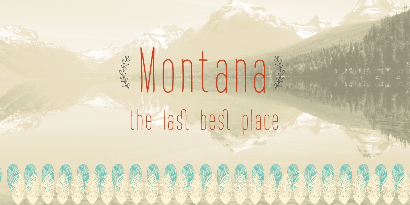 Beispiel einer Montana-Schriftart #1