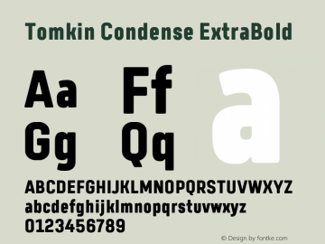 Beispiel einer Tomkin Condense-Schriftart #1
