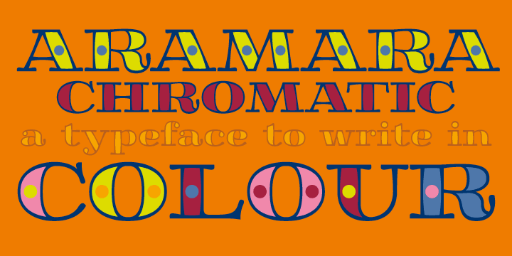 Beispiel einer Aramara Chromatic-Schriftart #1