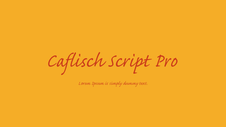 Beispiel einer Caflisch Script Pro-Schriftart #1
