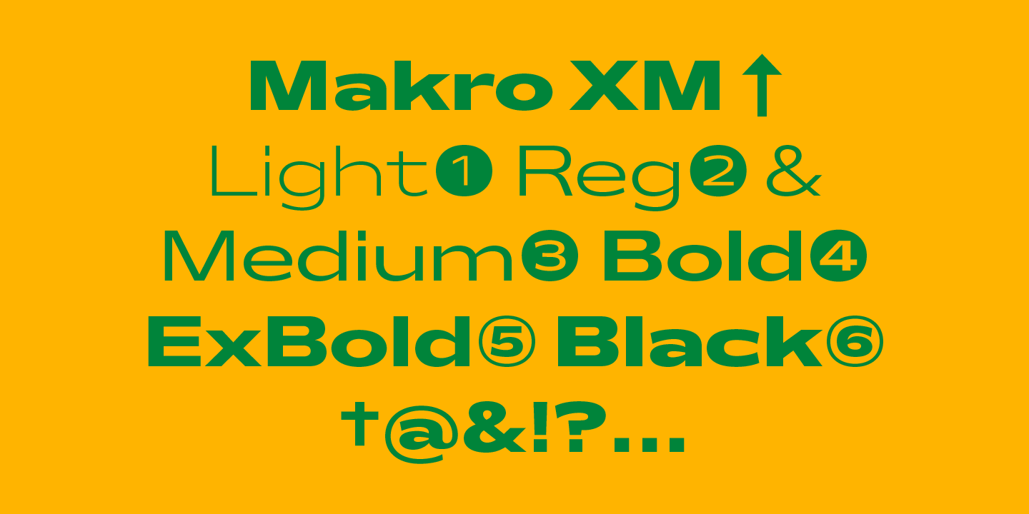 Beispiel einer Makro XM-Schriftart #1