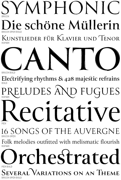 Beispiel einer Canto-Schriftart #1