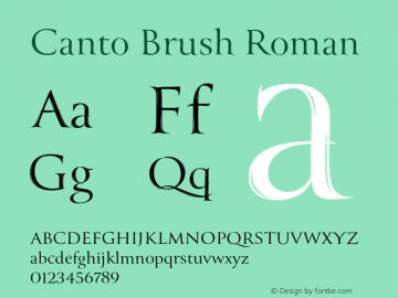 Beispiel einer Canto Brush-Schriftart #1