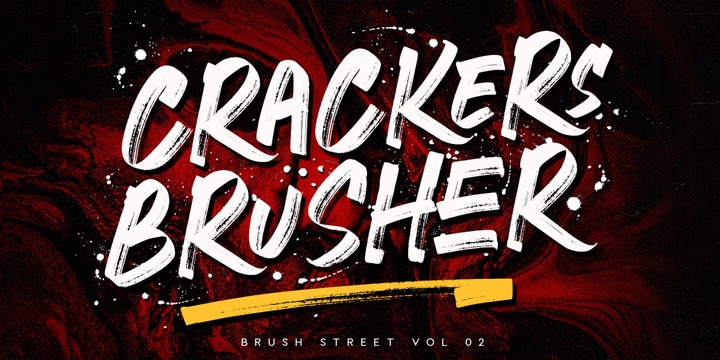 Beispiel einer Crackers Brusher-Schriftart #1