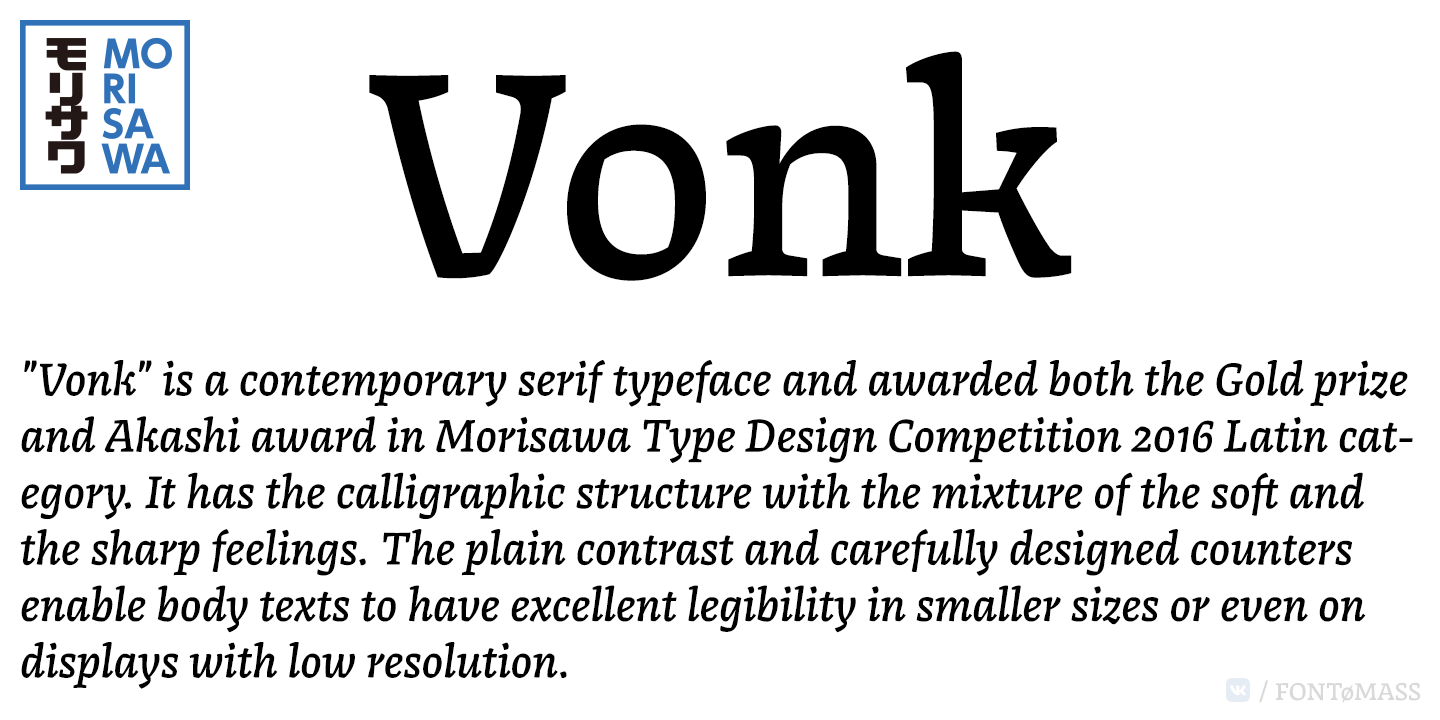 Schriftart Vonk