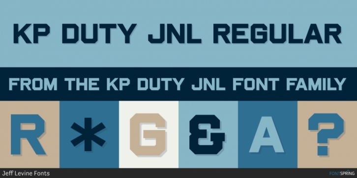Beispiel einer KP Duty JNL-Schriftart #1