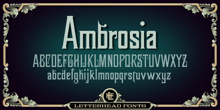 Beispiel einer Ambrosia-Schriftart #1
