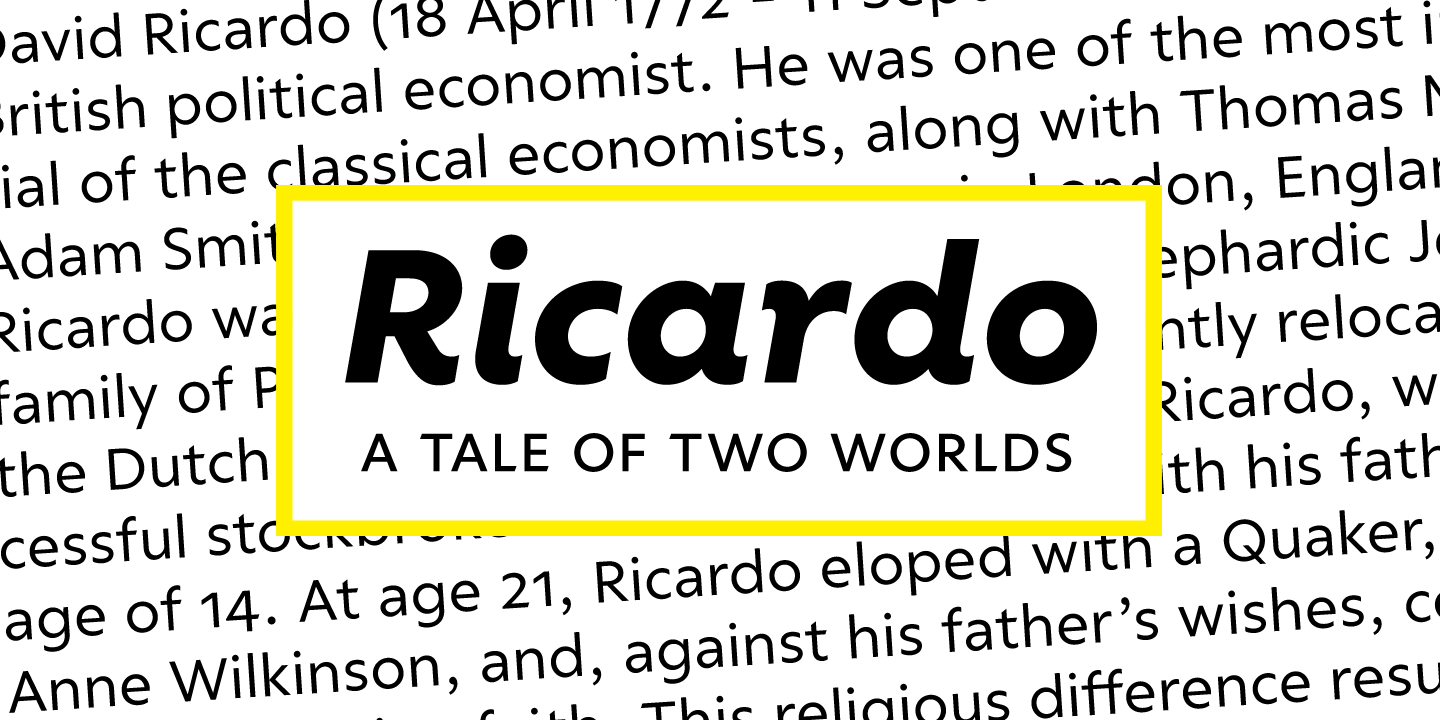 Beispiel einer Ricardo ALT-Schriftart #1