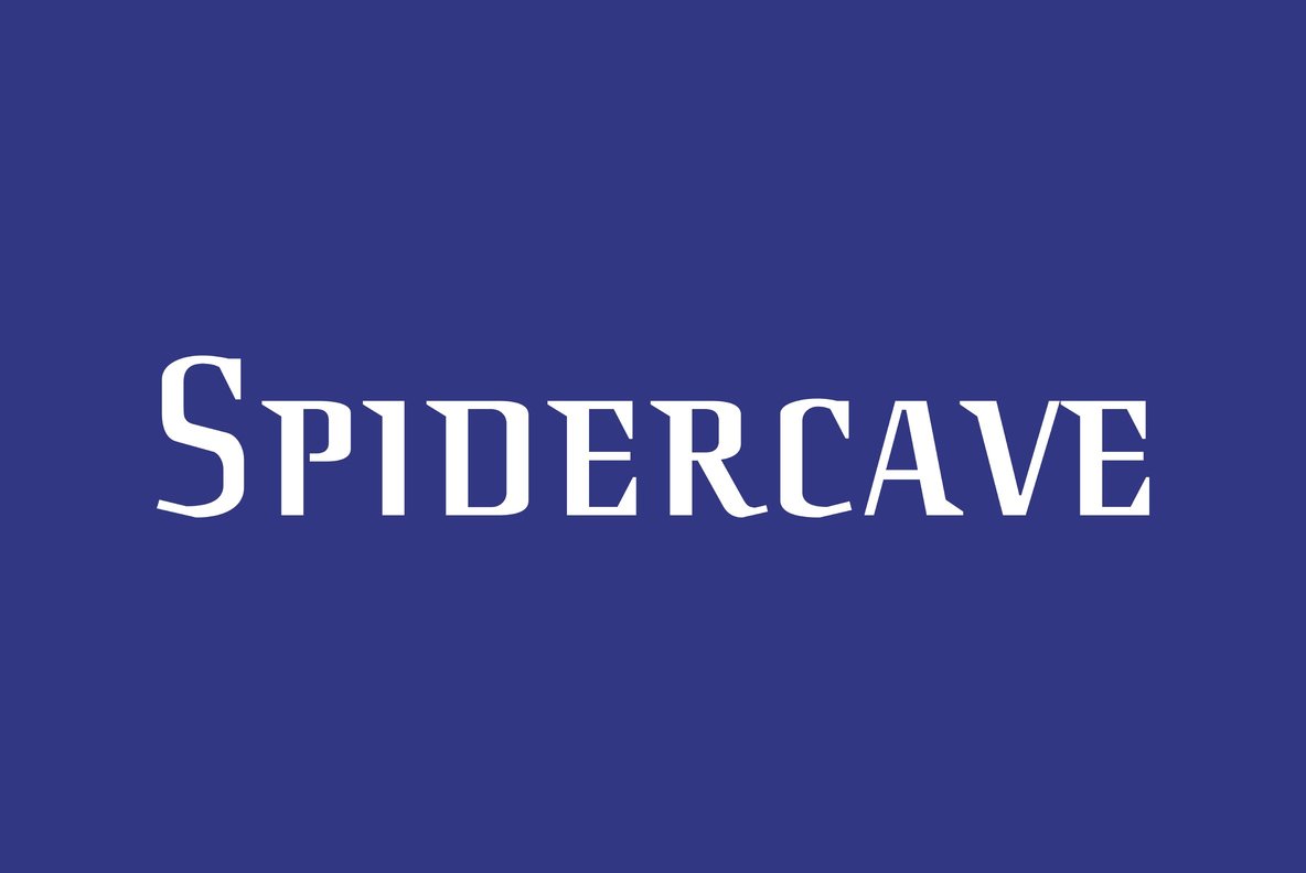Beispiel einer Spider Cave-Schriftart #1