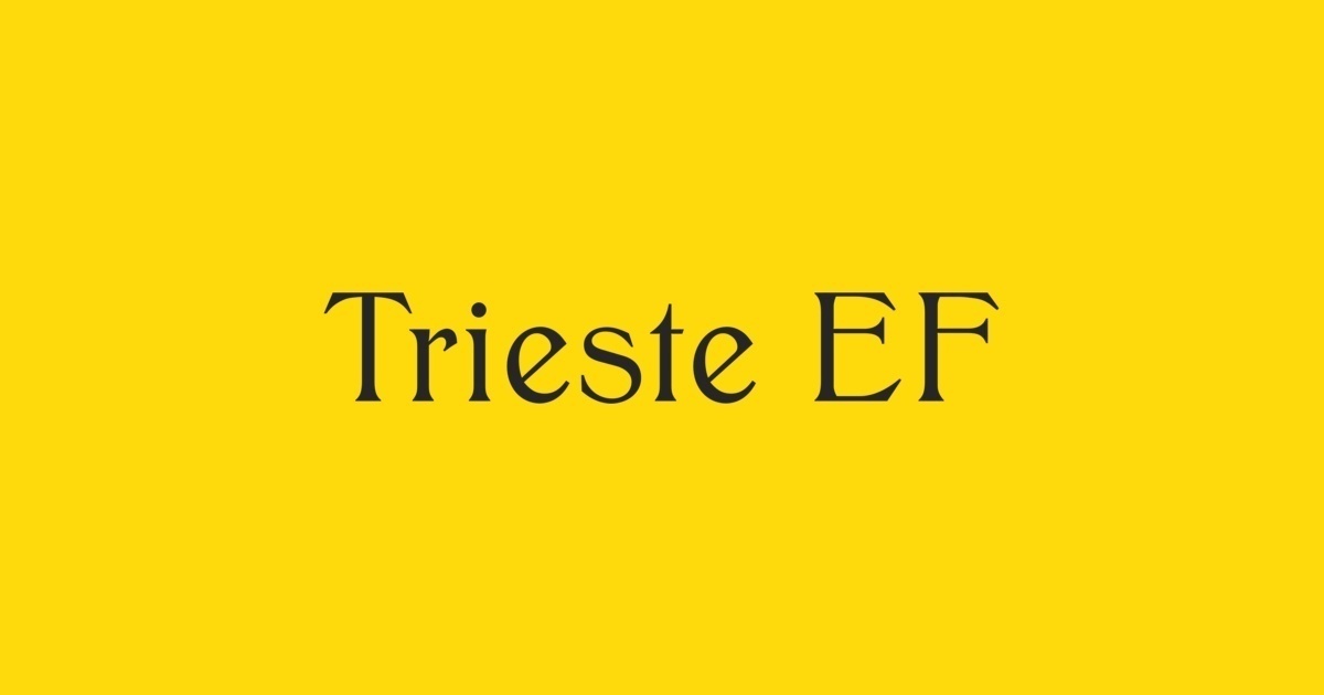 Beispiel einer Trieste EF-Schriftart #1