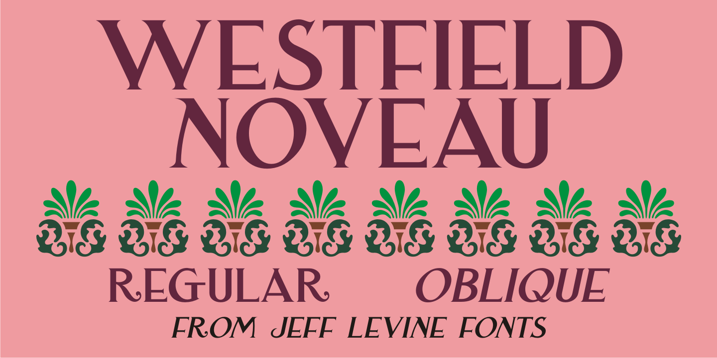 Beispiel einer Westfield Nouveau JNL-Schriftart #1
