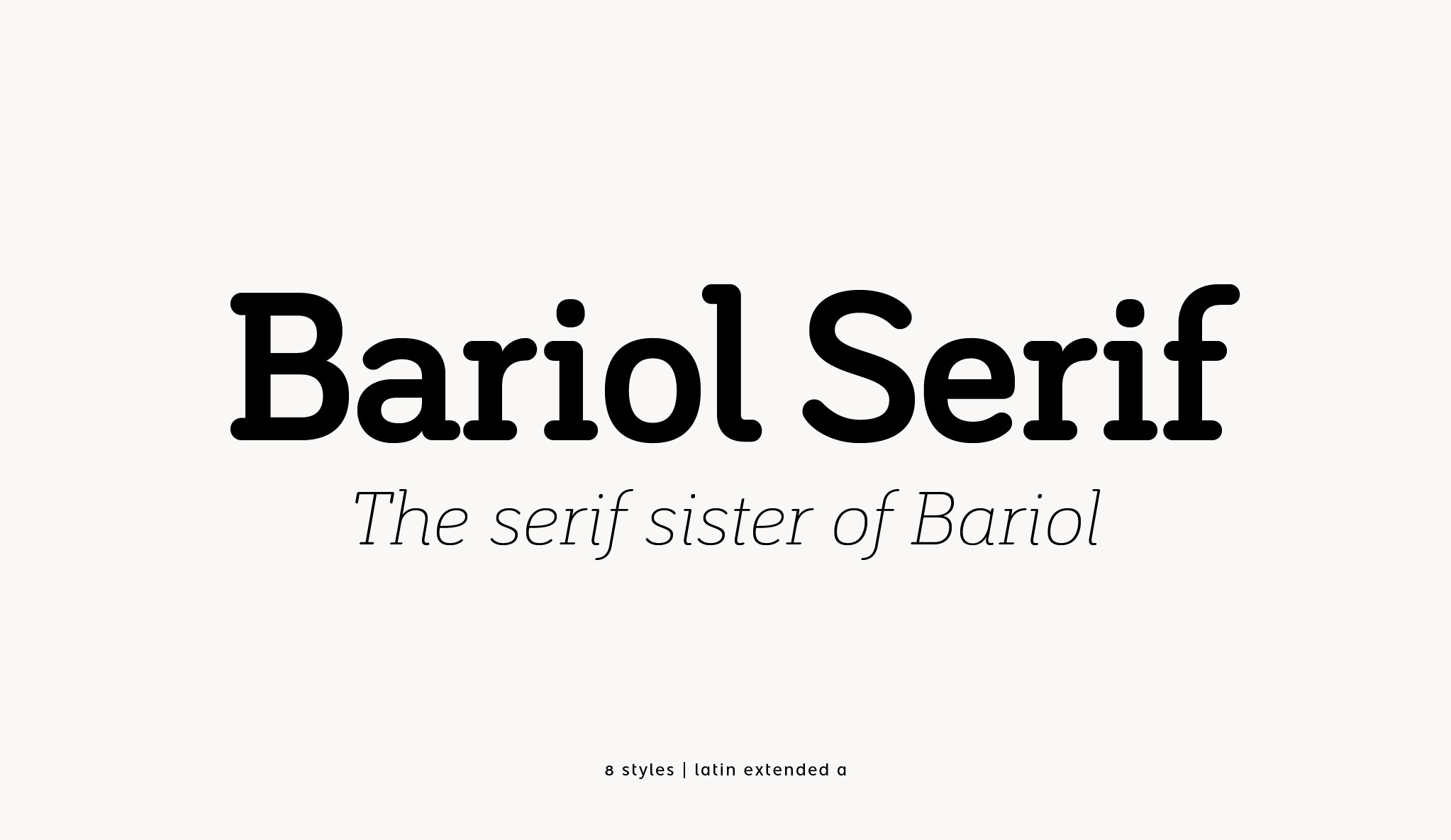 Beispiel einer Bariol Serif-Schriftart #1